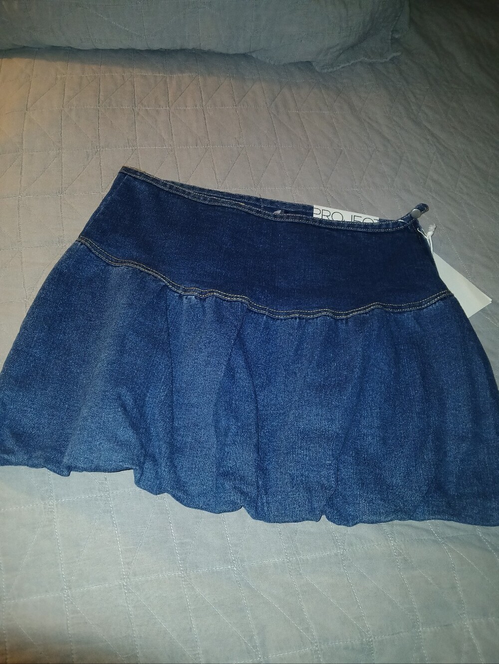 Project Rebel Dark Blue Denim Circle Skirt